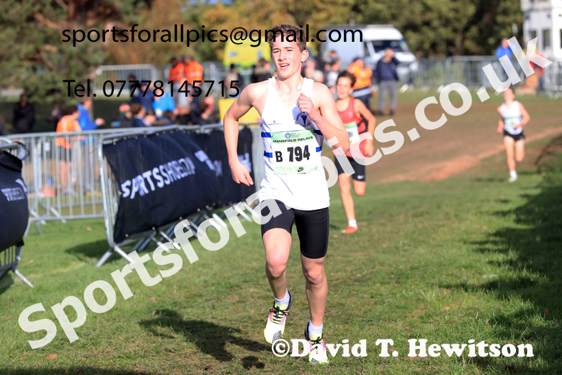 Boys Under-15s 2025 National Cross Country Relays, Berry Hill Park, Mansfield. Photo: David T. Hewitson/Sports for All Pics